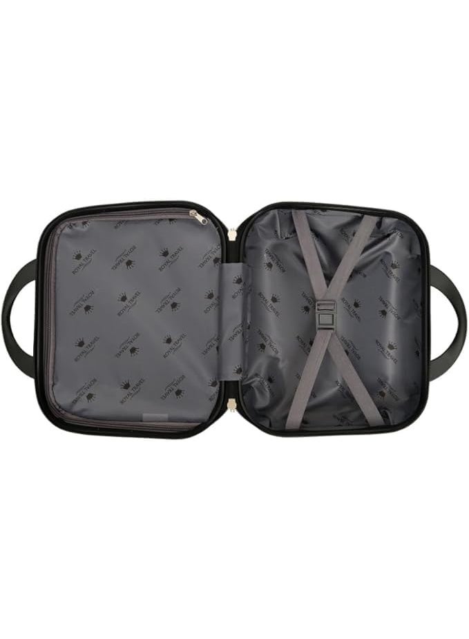 حقيبة مكياج رويال ترافل كبيرة السعة 13.5 بوصة، حقيبة سفر احترافية محمولة لمستحضرات التجميل وأدوات النظافة، أسود - Image 3